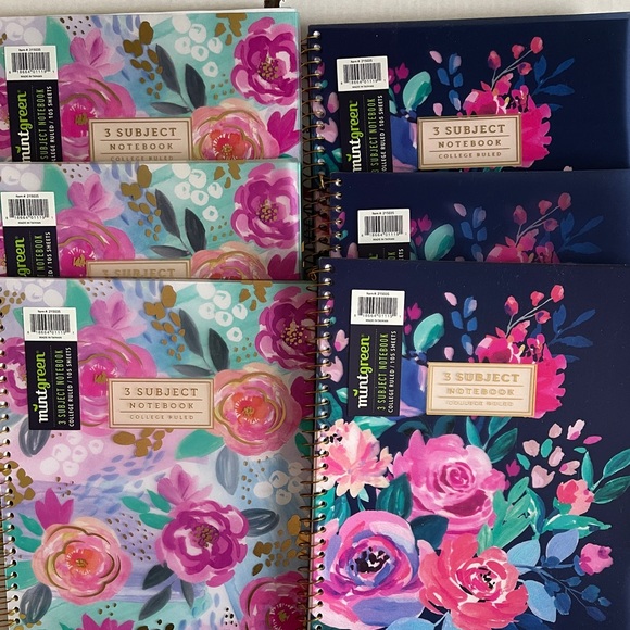 Mint green Office 2 Of Mint Green Brand 3 Subject Spiral Notebook